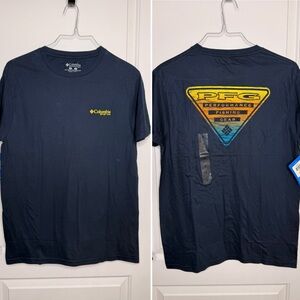 Columbia Men's Dark Blue PFG Short Sleeve Tee